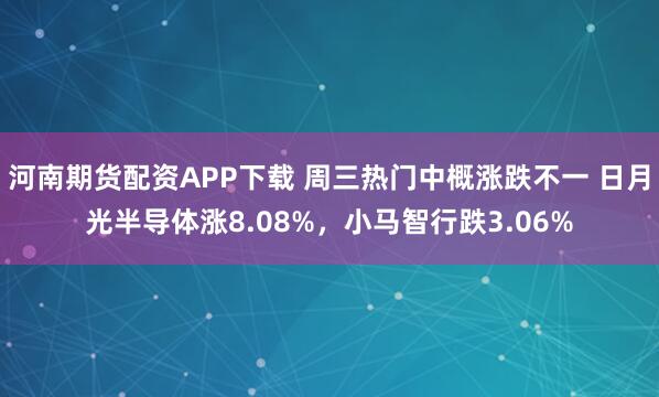 河南期货配资APP下载 周三热门中概涨跌不一 日月光半导体涨8.08%，小马智行跌3.06%