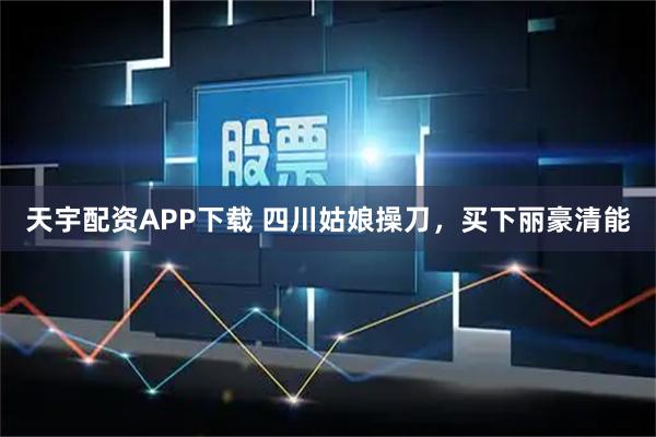 天宇配资APP下载 四川姑娘操刀，买下丽豪清能